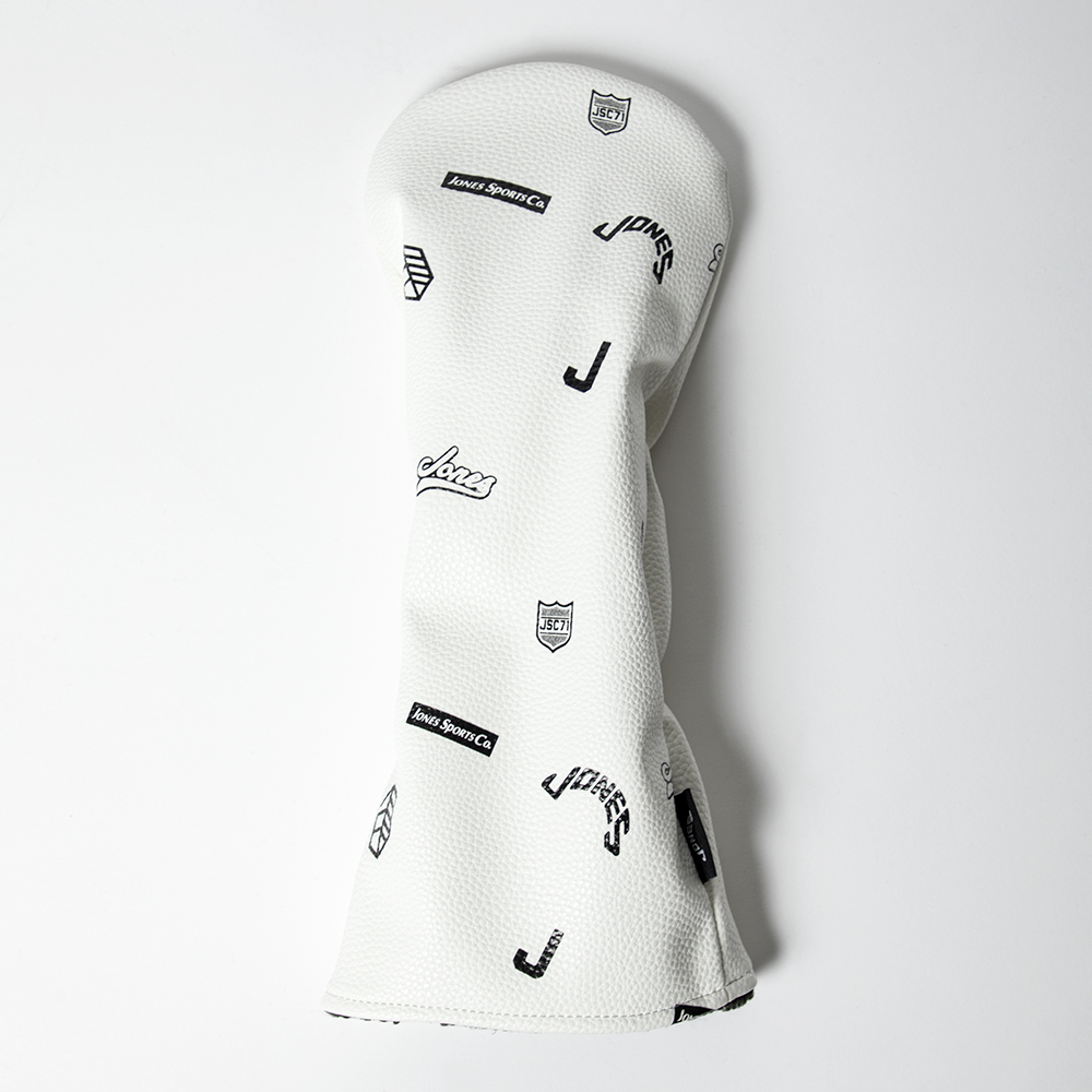 シェイマスゴルフ ヘッドカバー 白×黒 チェック DR ドライバー 裏起毛