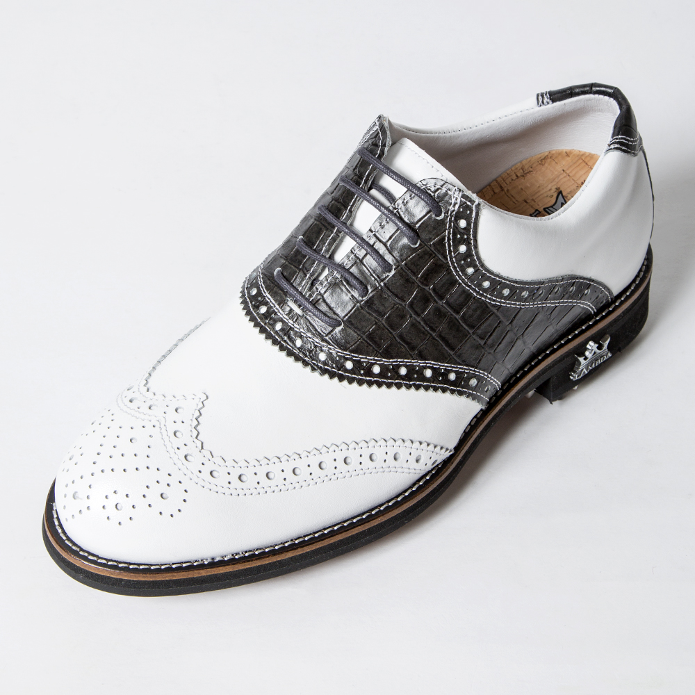 LAMBDA ゴルフ　靴　レザー　型押し　紐　ヨーロッパ　手作り LAMBDA ゴルフ 靴 レザー 型押し 紐 ヨーロッパ 手作り