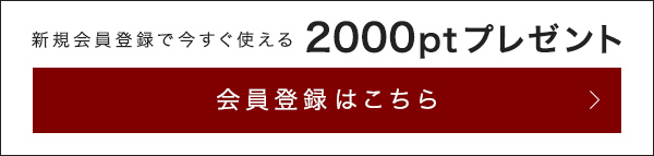 新規会員登録で今すぐ使える2000ptプレゼント